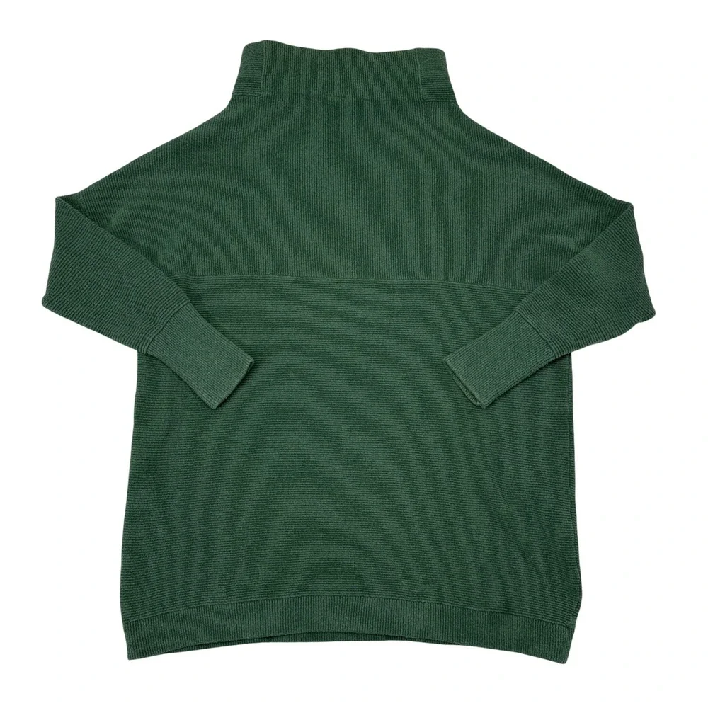 Free People Ottoman Slouchy Tunic Sweater Size Medium Green Oversized Mock Neck